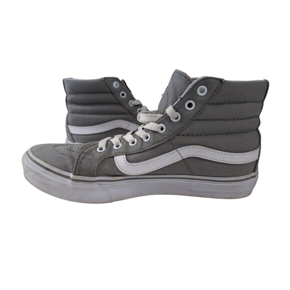 Vans SK8 Hi Sneaker Shoe Women 7.5 Men 6 Gray Old Skool High Top Skater Grunge - Picture 5 of 10